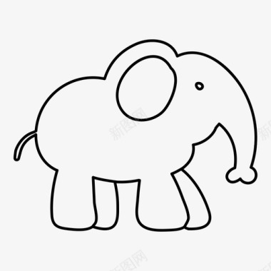 大象动物森林图标图标