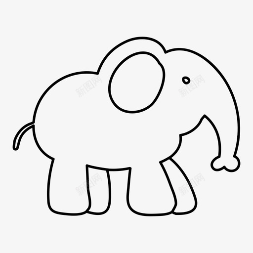 大象动物森林图标svg_新图网 https://ixintu.com 动物 大象 森林 自然 野生动物