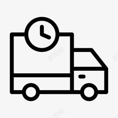 交货期限快速卡车图标图标