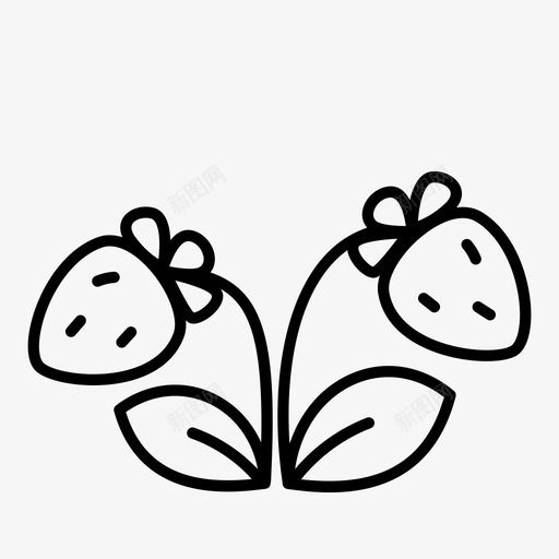 浆果香草草莓图标svg_新图网 https://ixintu.com 昆虫 浆果 草莓 野生草莓 香草