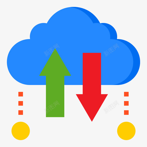 托管网络技术14扁平图标svg_新图网 https://ixintu.com 扁平 托管 网络技术14
