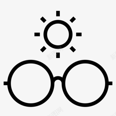 太阳眼镜保护旅行图标图标