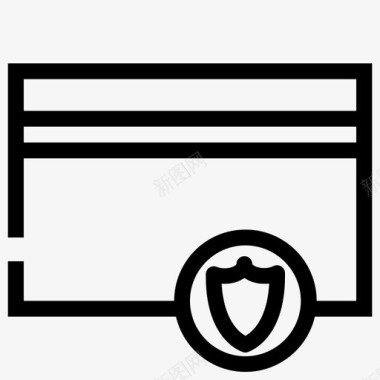 支付保护卡安全图标图标
