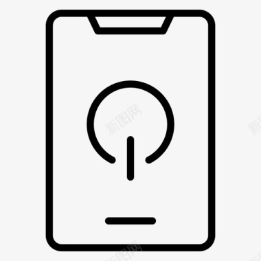 电源按钮android8线性图标图标