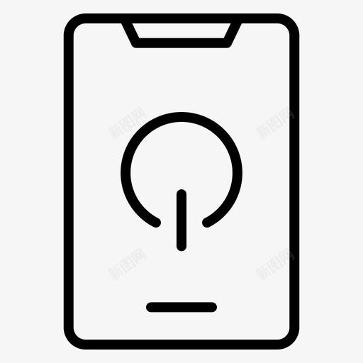 电源按钮android8线性图标svg_新图网 https://ixintu.com android 按钮 电源 线性