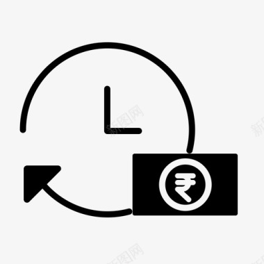 时间企业管理46字形图标图标