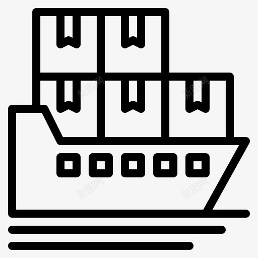 货船145号交货直航图标svg_新图网 https://ixintu.com 145号 交货 直航 货船