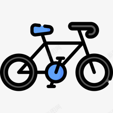自行车公共交通29线性颜色图标图标