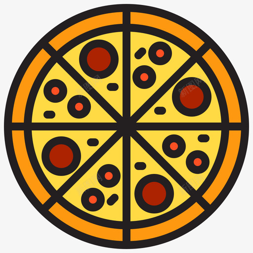 披萨送129原色图标svg_新图网 https://ixintu.com 原色 披萨