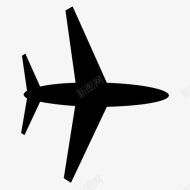 飞机-深灰图标