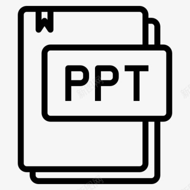 Ppt文件类型14线性图标图标