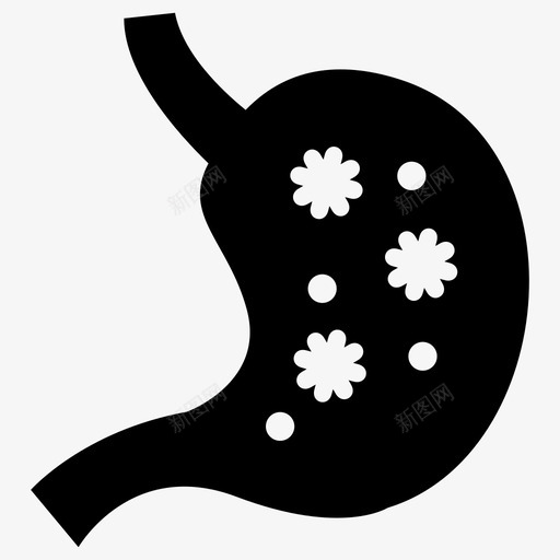 胃身体疾病图标svg_新图网 https://ixintu.com 健康 医疗 疾病 胃痛 身体
