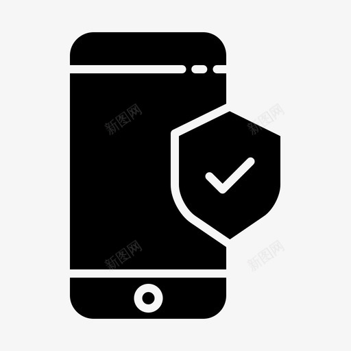 安全移动应用16字形图标svg_新图网 https://ixintu.com 字形 安全 应用 移动