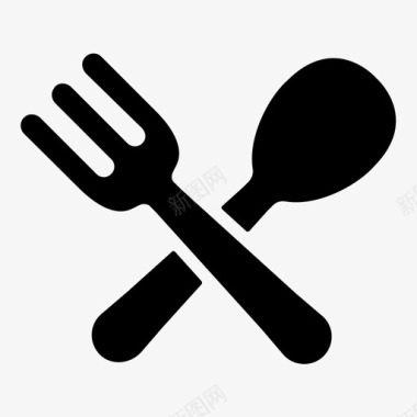 午餐叉子餐食图标图标