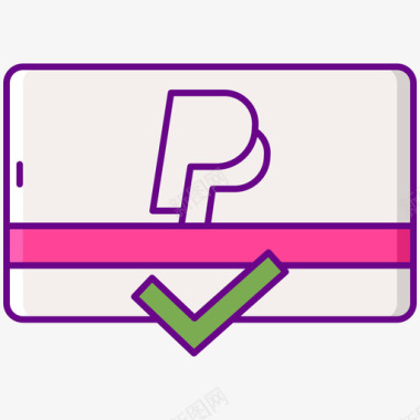 Paypal共享空间5线性颜色图标图标