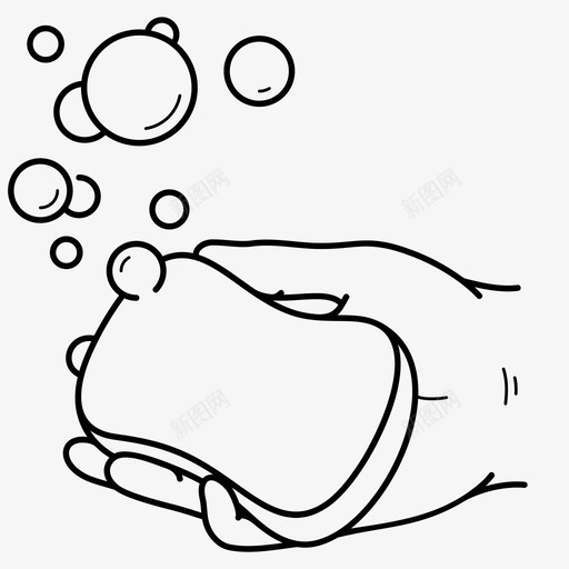 手拿海绵在泡沫里泡沫洗涤剂图标svg_新图网 https://ixintu.com 手拿 泡沫 洗涤剂 海绵