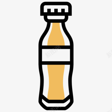 可乐44号饮料黄影图标图标