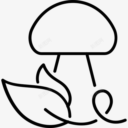 白蘑菇植物学烹饪图标svg_新图网 https://ixintu.com 植物学 烹饪 白蘑菇 蔬菜 蘑菇 食物