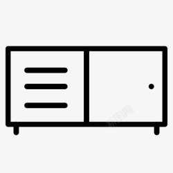 金属柜金属柜抽屉家具图标高清图片
