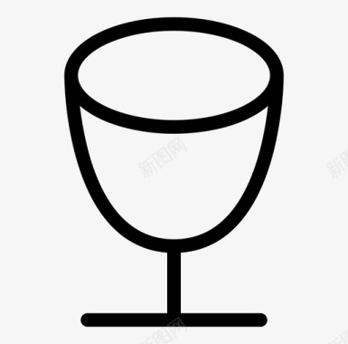 高脚杯饮料玻璃杯图标图标