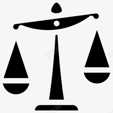 平衡法律措施图标图标