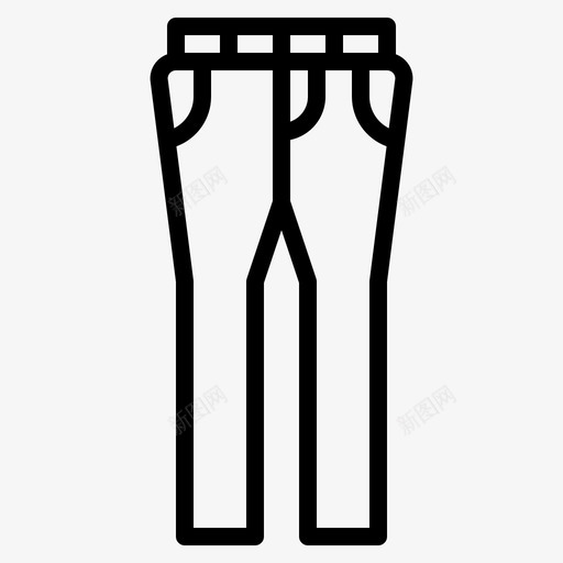 牛仔裤女装轮廓图标svg_新图网 https://ixintu.com 女装 牛仔裤 轮廓