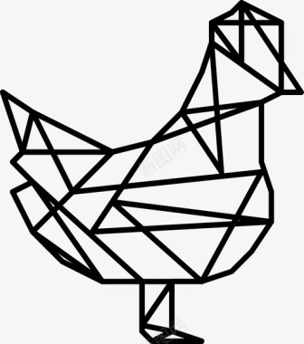 鸡肉动物鸡蛋图标图标