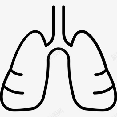 肺解剖学生物学图标图标