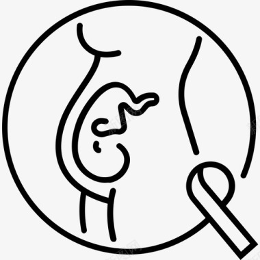 怀孕婴儿癌症图标图标