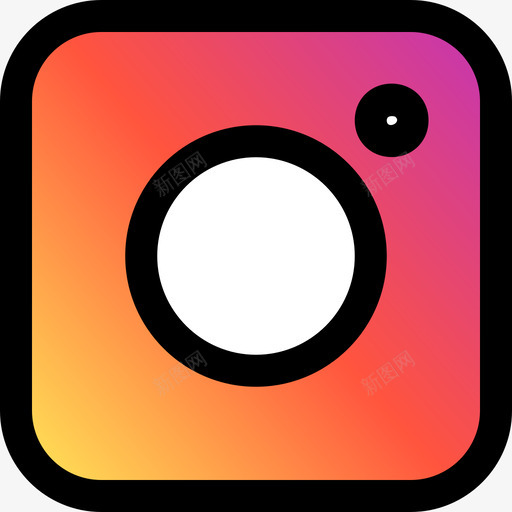 Instagram社交标志1线性颜色图标svg_新图网 https://ixintu.com Instagram 标志 社交 线性 颜色