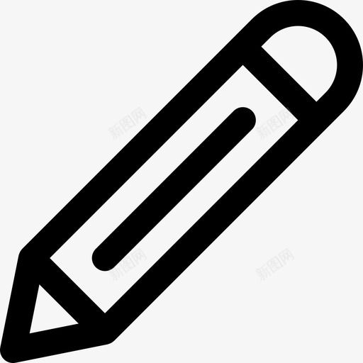 铅笔必备品61直线型图标svg_新图网 https://ixintu.com 备品 必备 直线 线型 铅笔