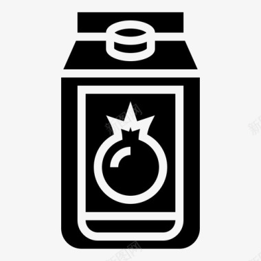 果汁盒饮料42字形图标图标