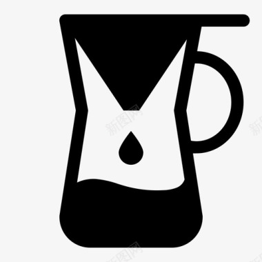 咖啡倒过来饮料生活方式图标图标