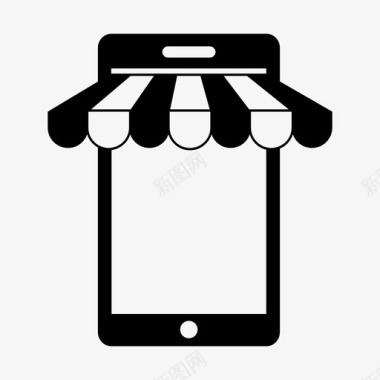 电子商务移动网上购物图标图标
