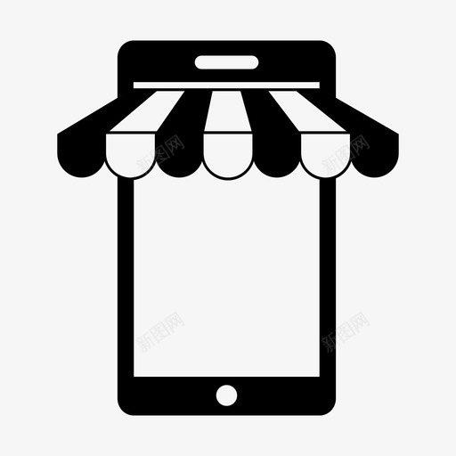 电子商务移动网上购物图标svg_新图网 https://ixintu.com 电子商务 移动 网上购物