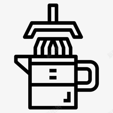 榨汁机烹饪62线性图标图标