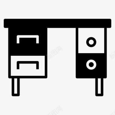 办公桌装饰家具图标图标