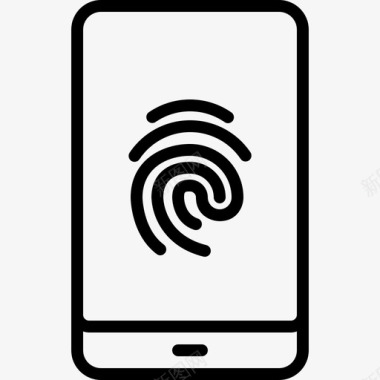 手机保护指纹锁图标图标