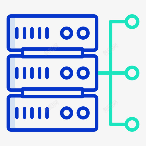服务器网站服务器和主机5轮廓颜色图标svg_新图网 https://ixintu.com 服务器 网站服务器和主机5 轮廓颜色