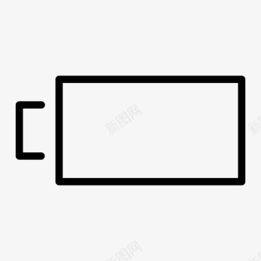 用户界面电池空图标图标