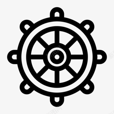 方向盘海事水手图标图标