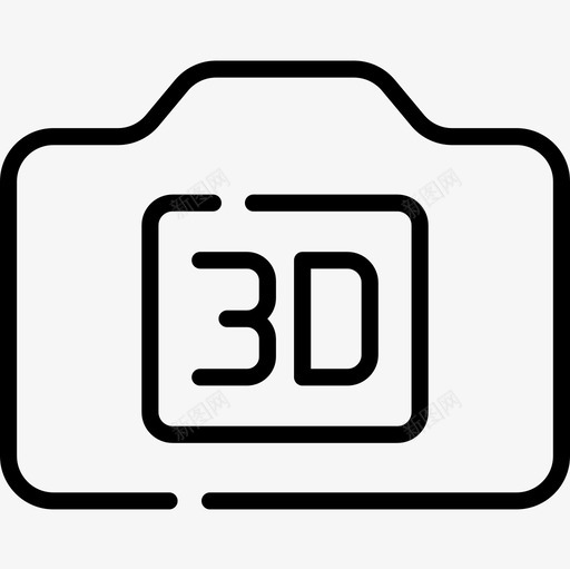 3d摄像头接口24线性图标svg_新图网 https://ixintu.com 3d 摄像头接口24 线性