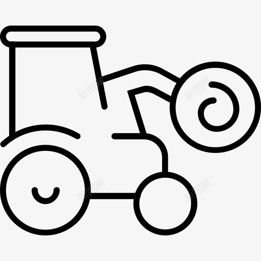 反铲农场农业图标svg_新图网 https://ixintu.com 农业 农业机械 农场 反铲 收割机 运输