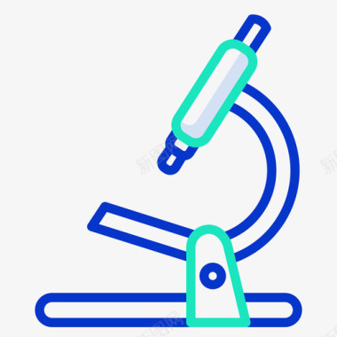 显微镜教育196轮廓颜色图标图标