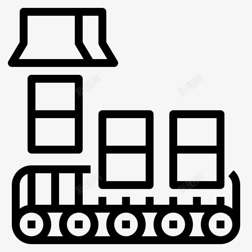 输送机自由职业者1直线图标svg_新图网 https://ixintu.com 直线 自由职业者 输送机