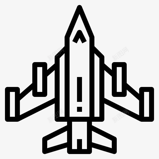 战斗机武器8直线型图标svg_新图网 https://ixintu.com 战斗机 武器 直线 线型