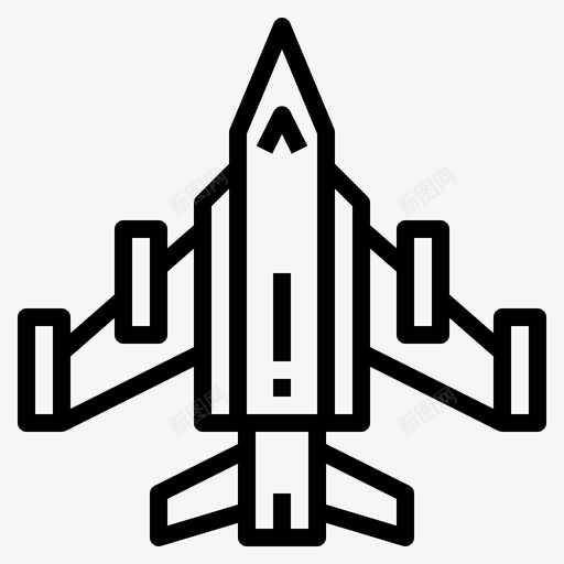 战斗机武器8直线型图标svg_新图网 https://ixintu.com 战斗机 武器 直线 线型