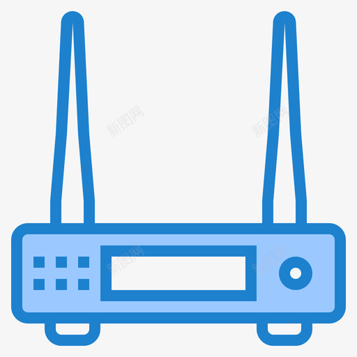 路由器网络技术16蓝色图标svg_新图网 https://ixintu.com 网络技术 蓝色 路由器