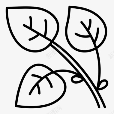 树枝药草叶子图标图标