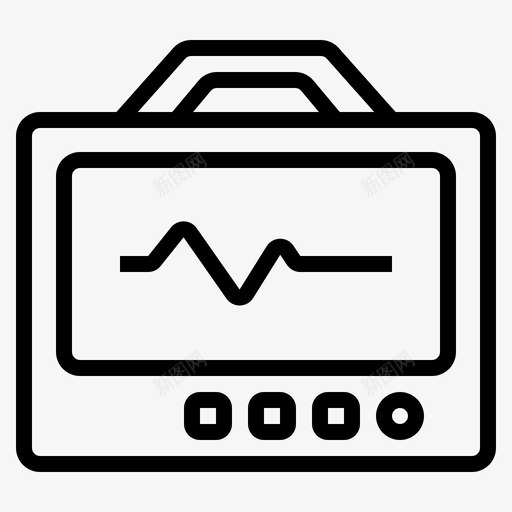 icu监护仪呼吸医院图标svg_新图网 https://ixintu.com icu 医疗 医院 呼吸 大纲 监护仪